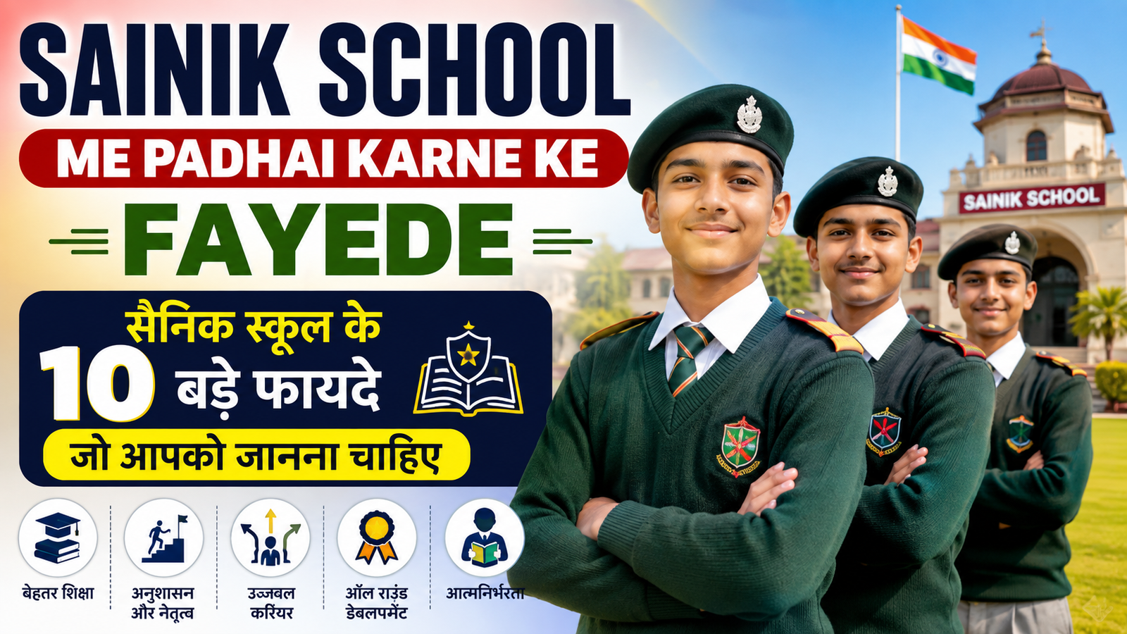 Sainik School Me Padhai Karne Ke Fayede : सैनिक स्कूल के 10 बड़े फायदे जो आपको जानना चाहिए
