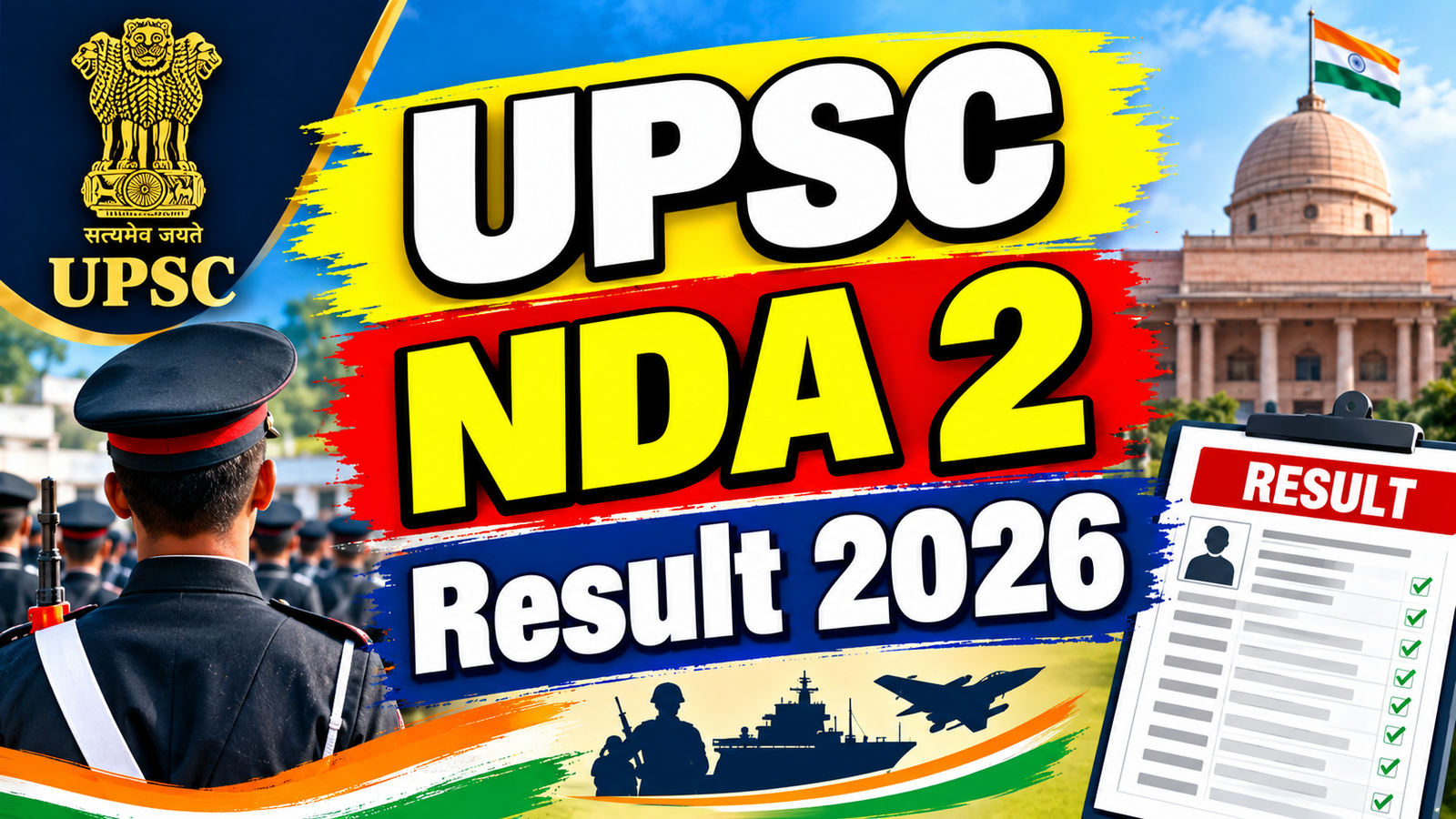 UPSC NDA 2 Result 2026: Download Merit List PDF at upsc.gov.in
