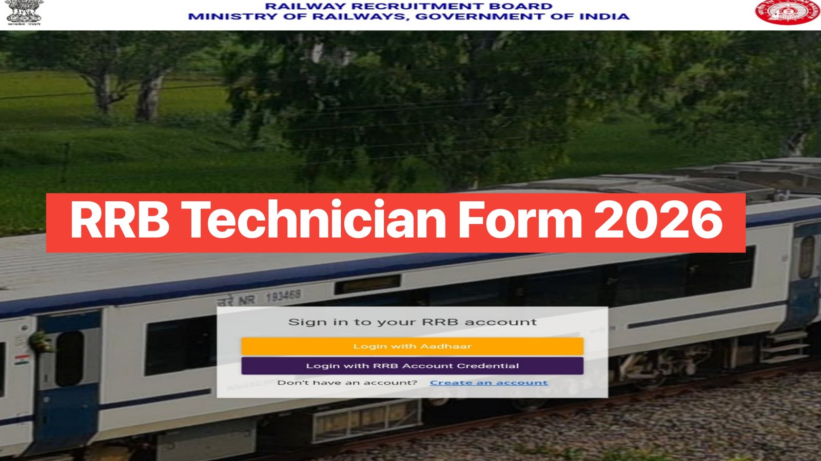 RRB Technician Recruitment 2026 Online Apply - Last Date & Documents