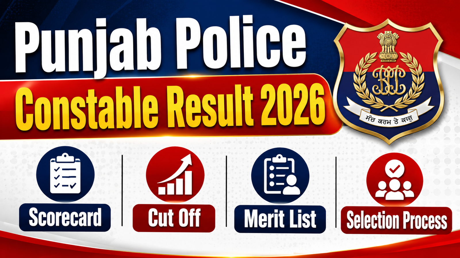 Punjab Police Constable Result 2026 (चेक करें): Scorecard, Cut Off, Merit List & Selection Process