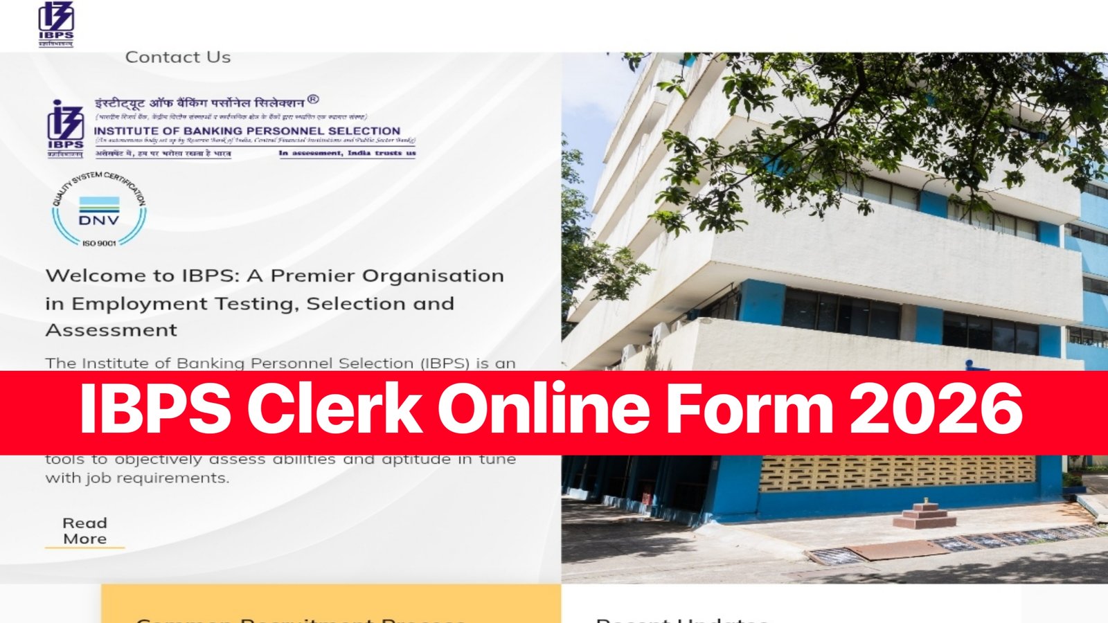 IBPS Clerk Online Form 2026 (Apply Start): Notification Out for Customer Service Associate (CSA), Important Dates