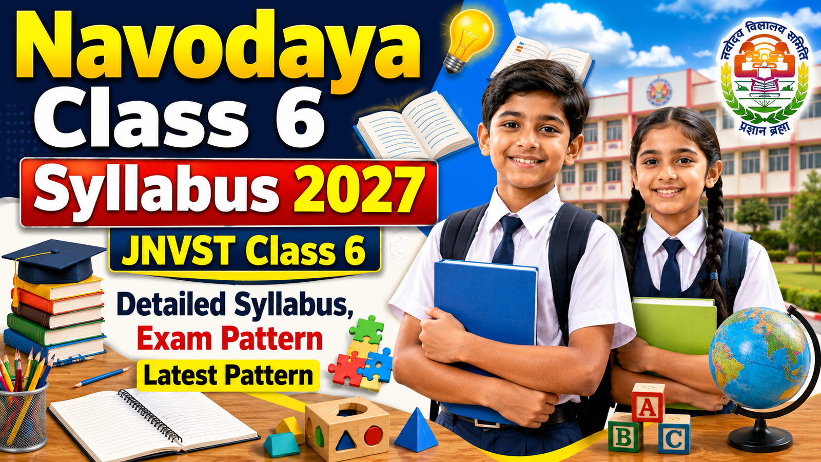 Navodaya Class 6 Syllabus 2027 - JNVST Class 6 Detailed Syllabus, Exam Pattern Latest Pattern