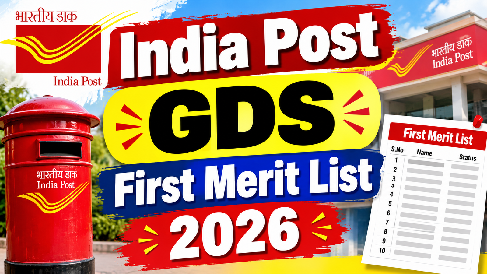 India Post GDS First Merit List 2026 Kaise Check Kare ' ऐसे चेक करें 23,757 Posts पहली लिस्ट