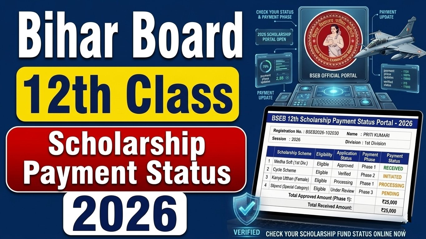 Bihar Board 12th Scholarship Payment Status 2026: बिहार बोर्ड 12वीं ₹25,000 स्कॉलरशिप का पैसा आना हुआ शुरू, ऐसे चेक करें Payment List @medhasoft.bihar.gov.in