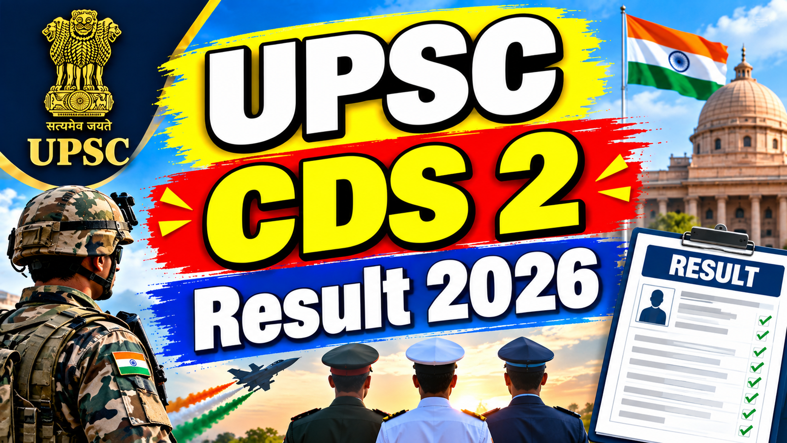 UPSC CDS 2 Result 2026: रिजल्ट चेक करें upsc.gov.in पर
